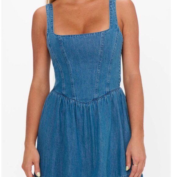Show Me Your MuMu Dresses & Skirts - Show Me Your MuMu Blue Denim Mini Dress